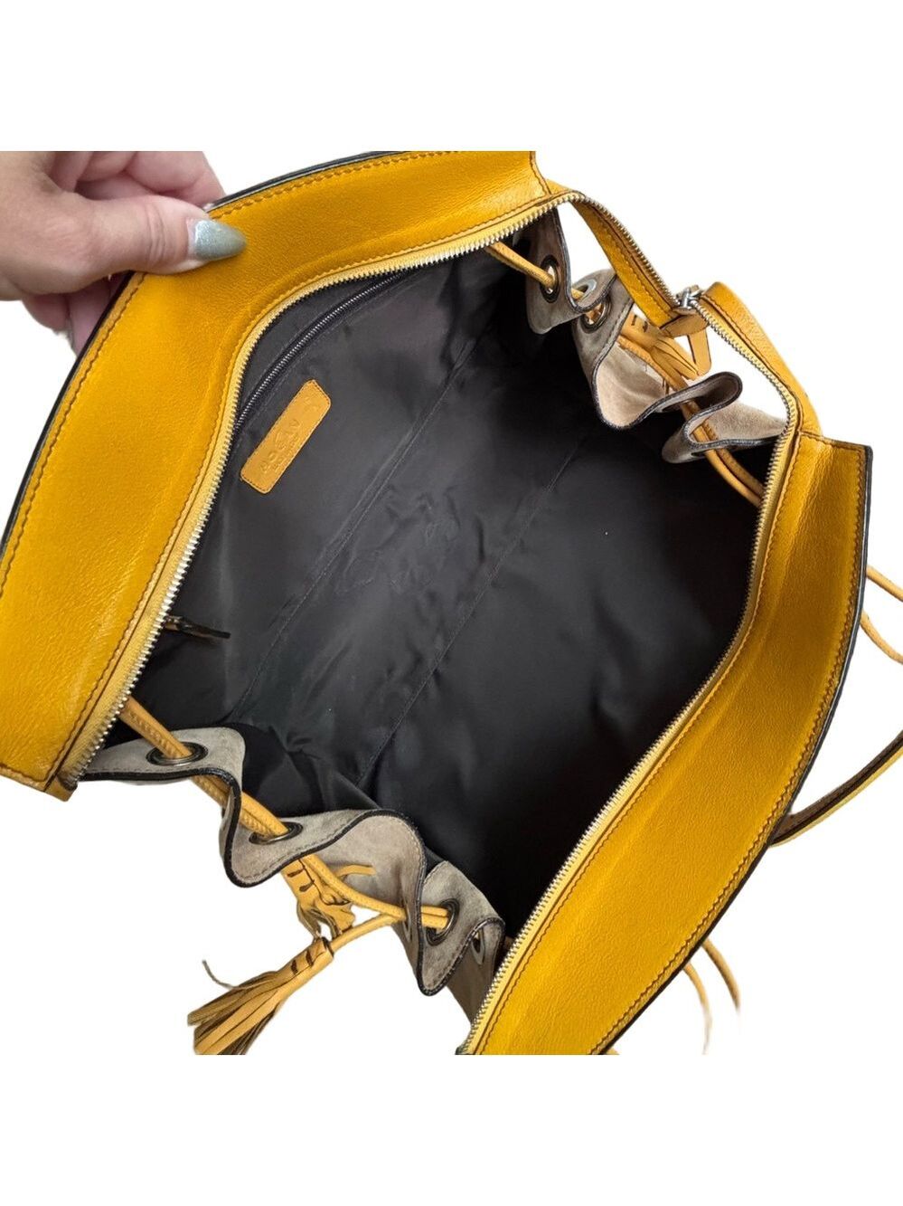Hogan by Tod’s Mustard Leather Shoulder Bag - Picture 7 of 9